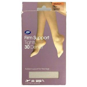Boots Firm Support Compression Tights Hose Medium Mist 30 Denier